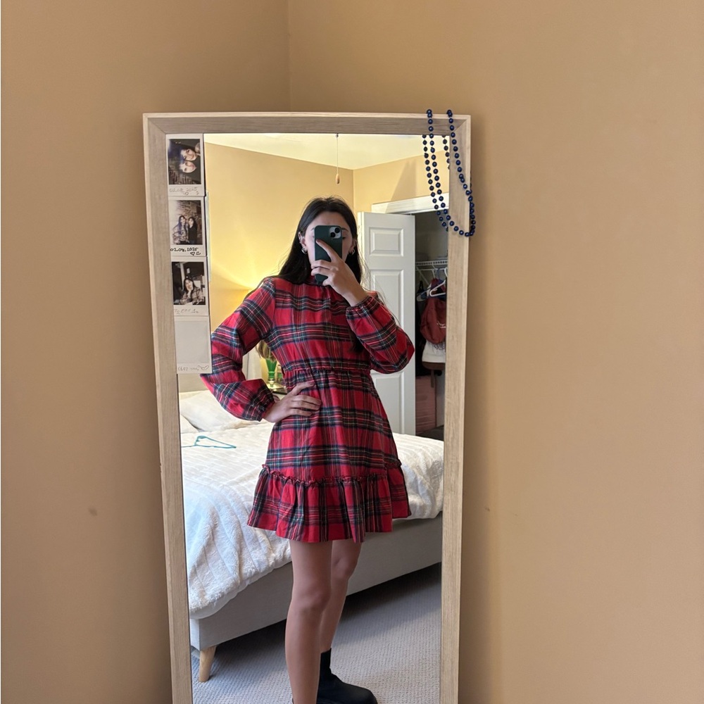 Cupshe Red Plaid Midi Dress
